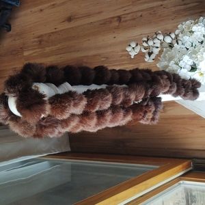 ESPRIT Pompon Rabbit Fur Scarf